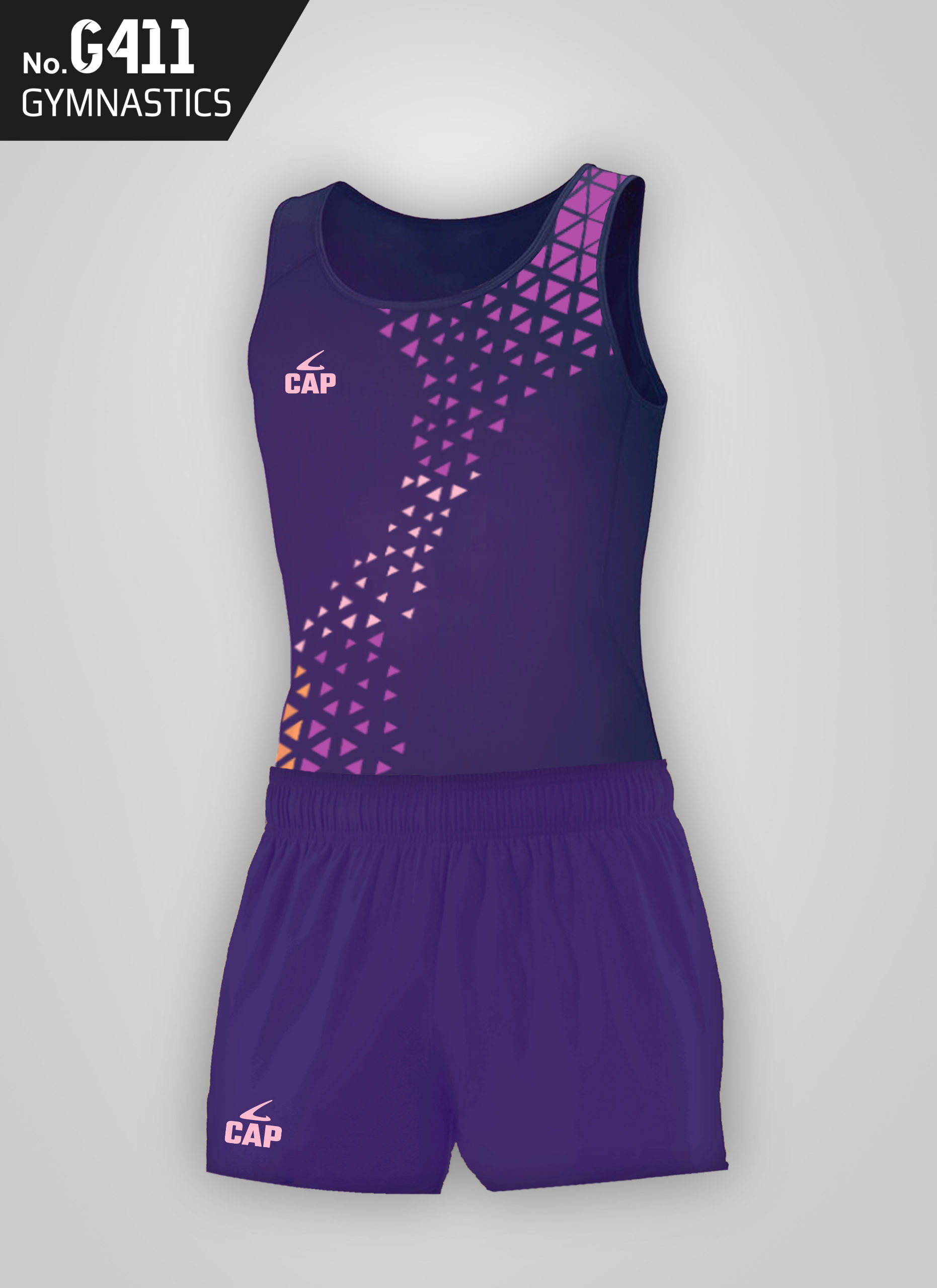 G411- ΑΝΔΡΙΚΟ ΚΟΡΜΑΚΙ & ΣΟΡΤΣ ΓΥΜΝΑΣΤΙΚΗΣ - PURPLE GEO